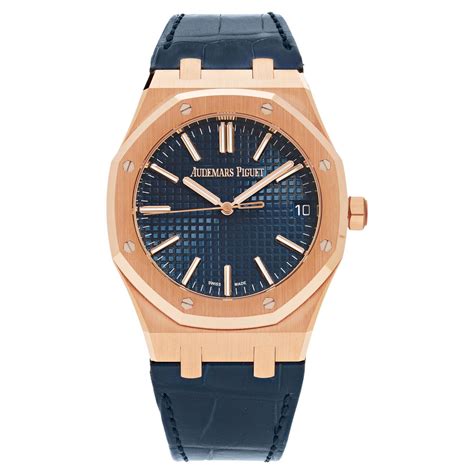 audemars piguet royal oak selfwinding rose gold blue dial|royal oak selfwinding mm price.